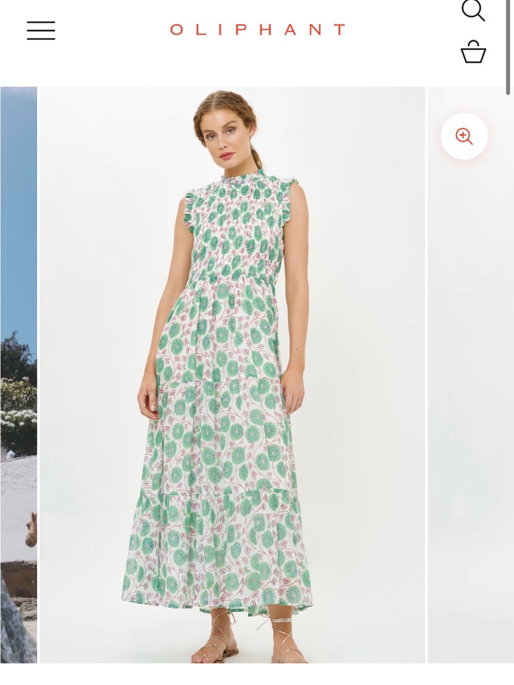 Oliphant Smocked Maxi Monarch dress